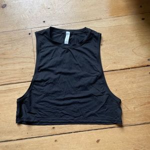 NWOT Lululemon Black Crop Muscle Tank size 4